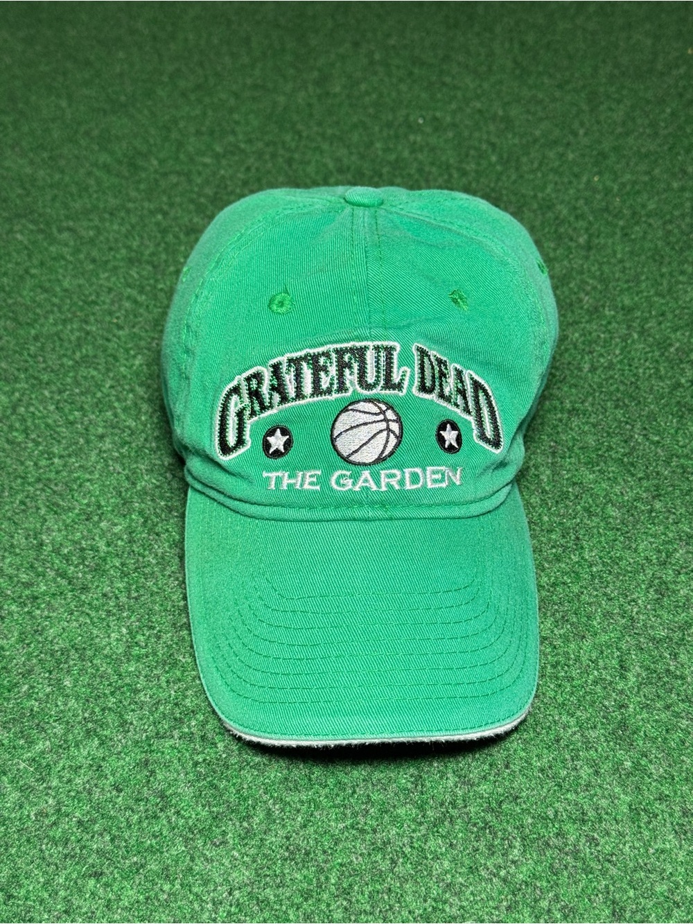 Grateful Dead Liquid Blue Concert Cap Boston The Garden Strap Back Hat Hippie